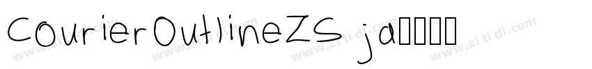 CourierOutlineZS ja字体转换